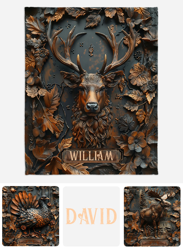 Stunning Deer - Personalized Hunting Blanket