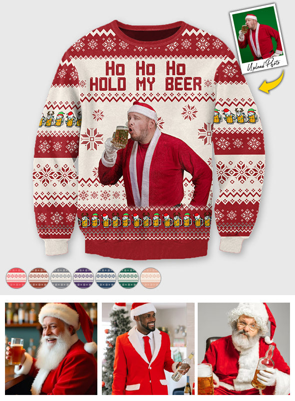 Ho Ho Putain de merde, je suis bourré ! - Pull moche personnalisé à la bière