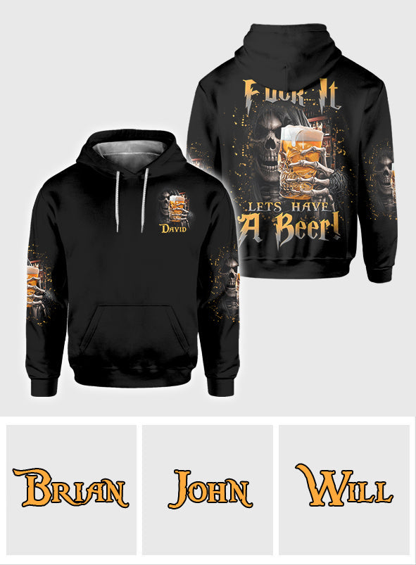 Allons boire une bière ! - T-shirt personnalisé avec des motifs de bière