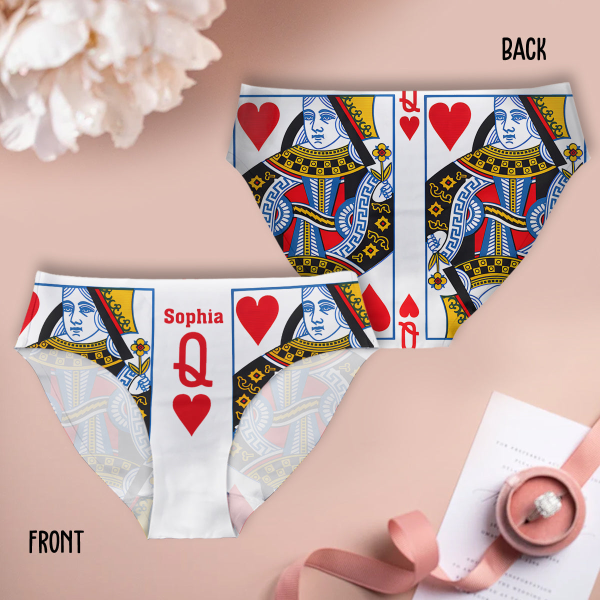 King And Queen - Personalized Couple Women Briefs & Men Boxer Briefs