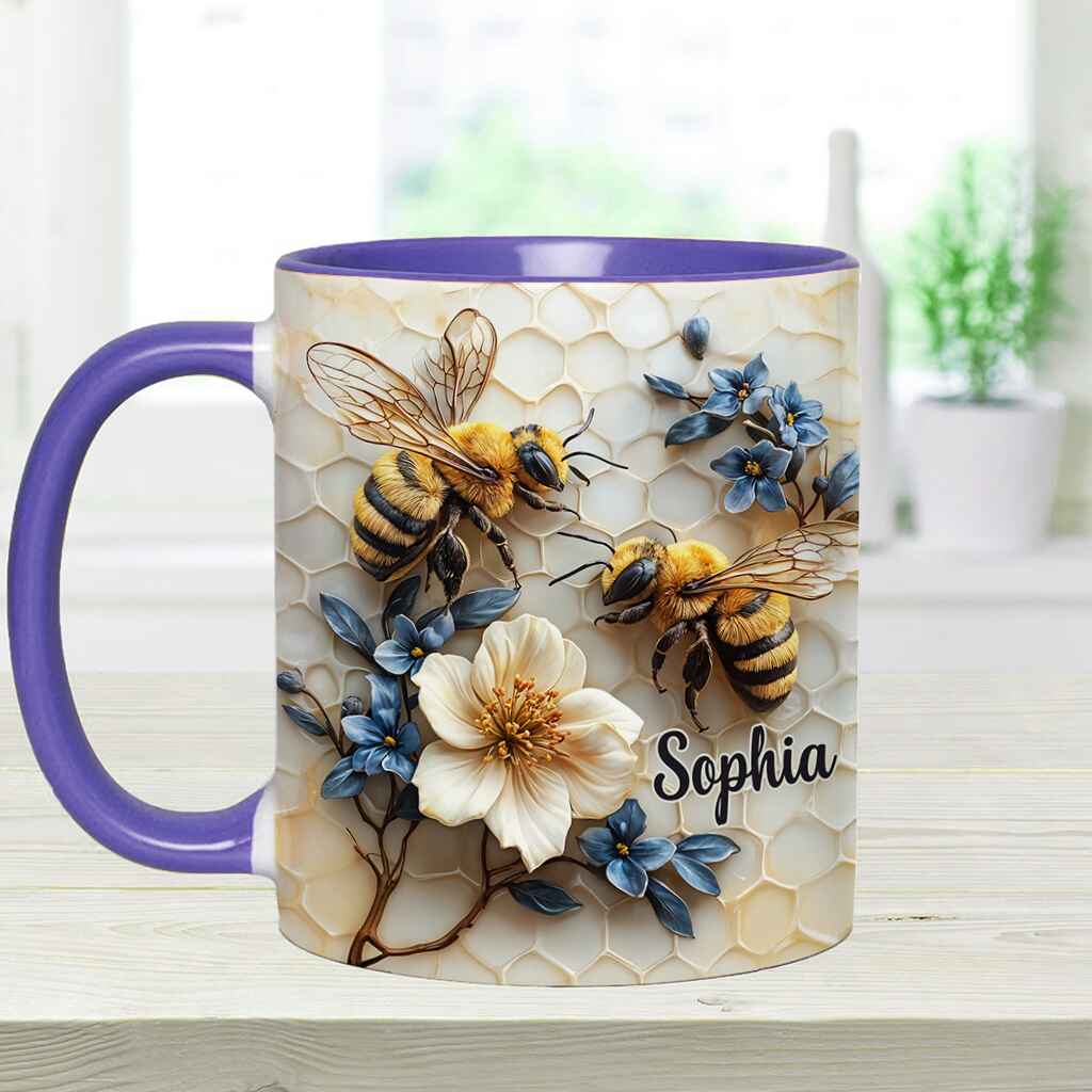 Bee Positive Bee Grateful Bee You - Personalized Gardening Accent Mug