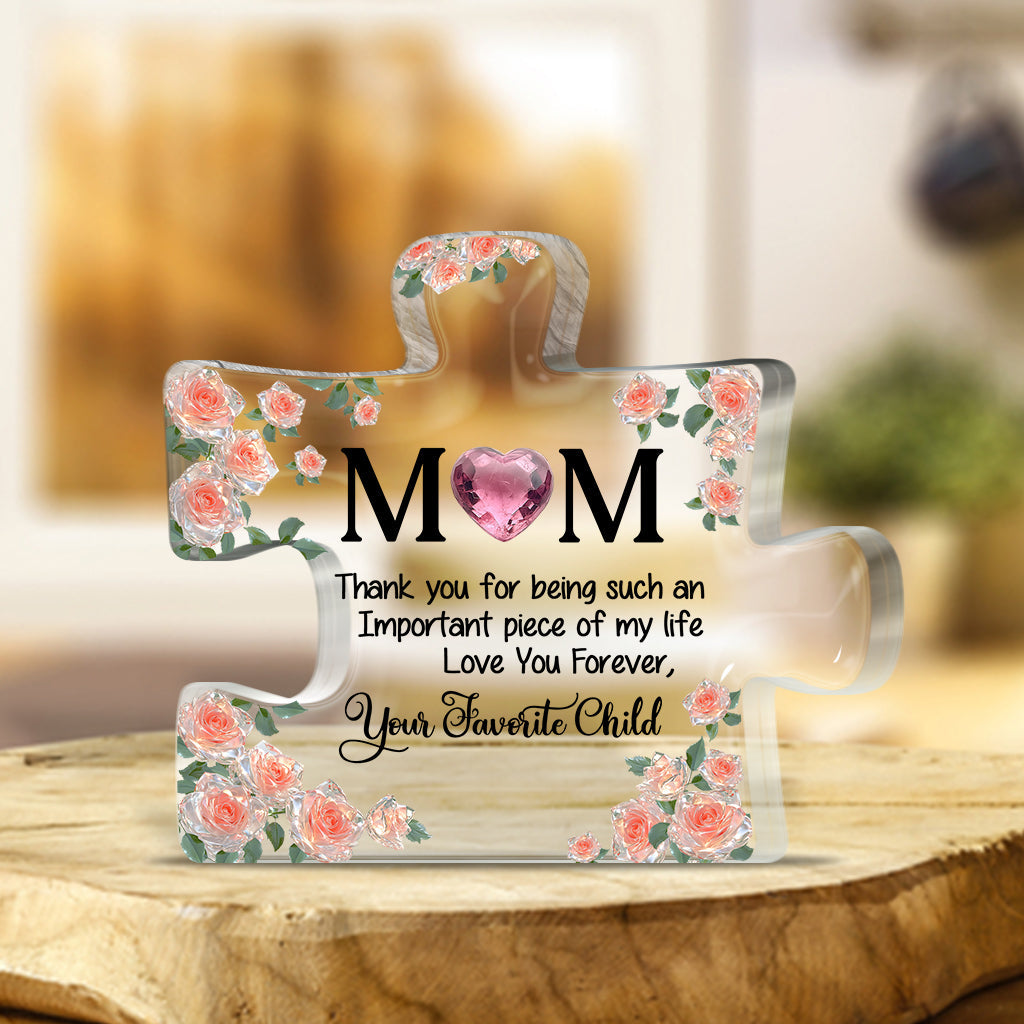 Thank You Mom, BirthStone Personalize - Personalized Mother Custom Shaped Acrylic Plaque