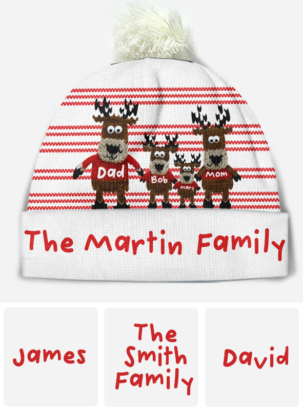 Oh Deer Weihnachten - Personalisierte Familienmütze