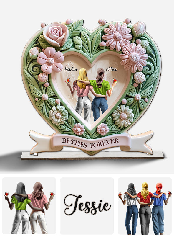 Besties Forever - Personalized Bestie 1 Layered Big Freestanding