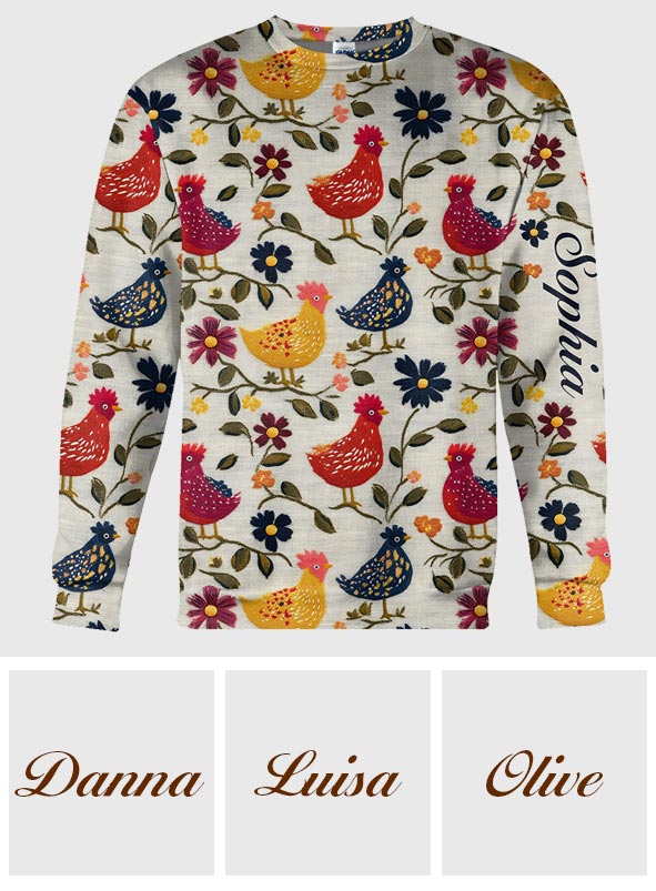 Amoureux des poulets - T-shirt personnalisé à motifs de poulets
