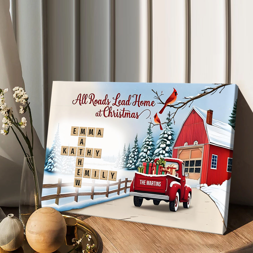 It's The Most Wonderful Time Crossword - Personalized Family Canvas And Poster
