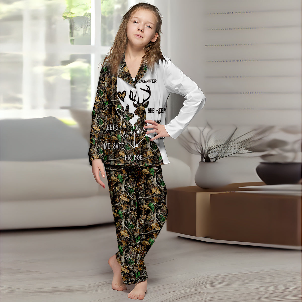 Wildest Love - Personalized Hunting Button Down Pajamas