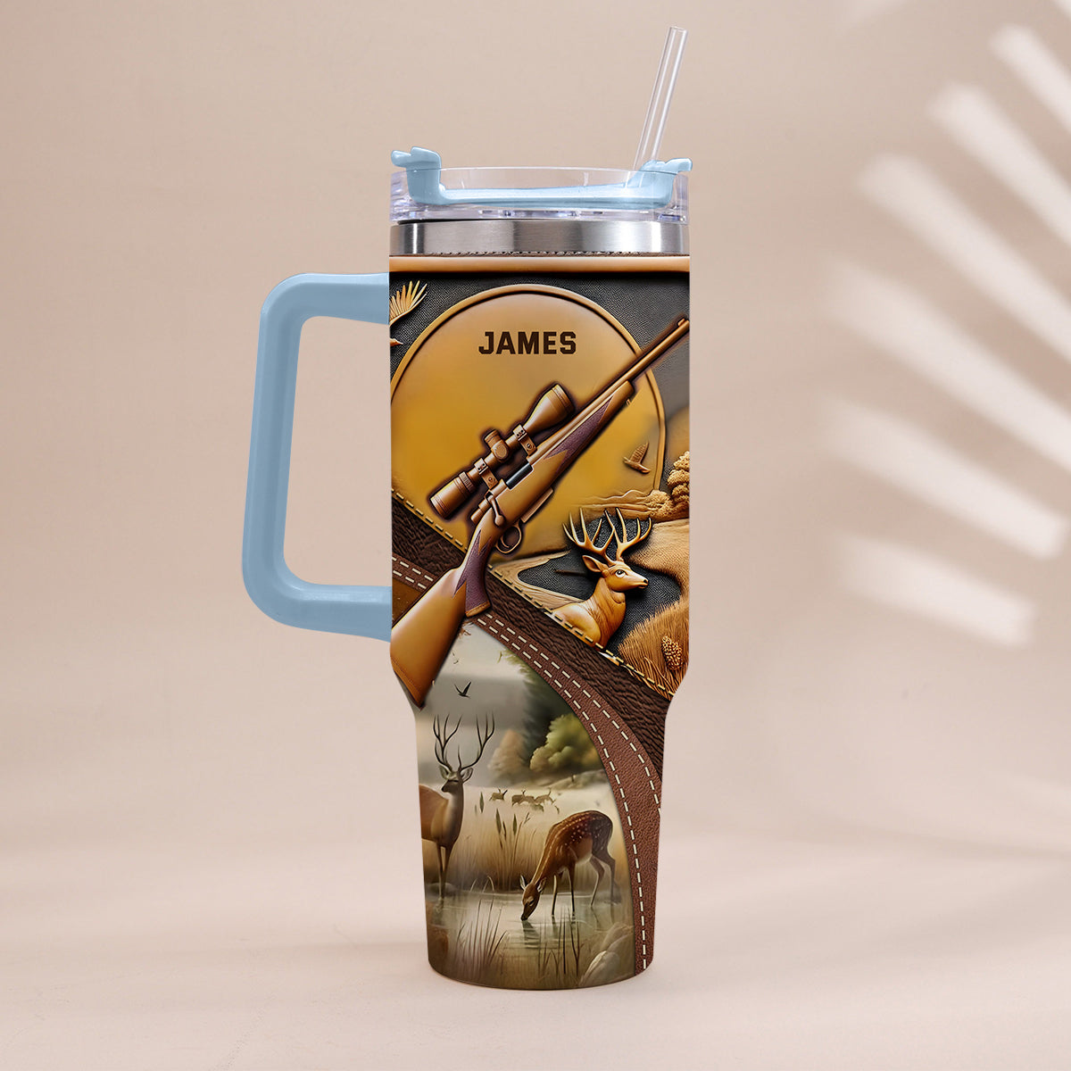 Love Hunting - Personalized Hunting Tumbler With Handle