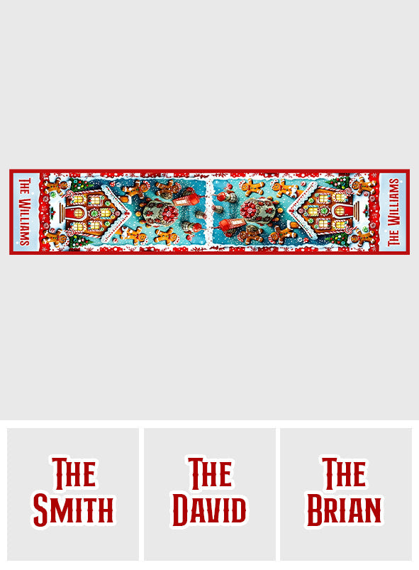 Joyeux Noël - Chemin de table familial personnalisé