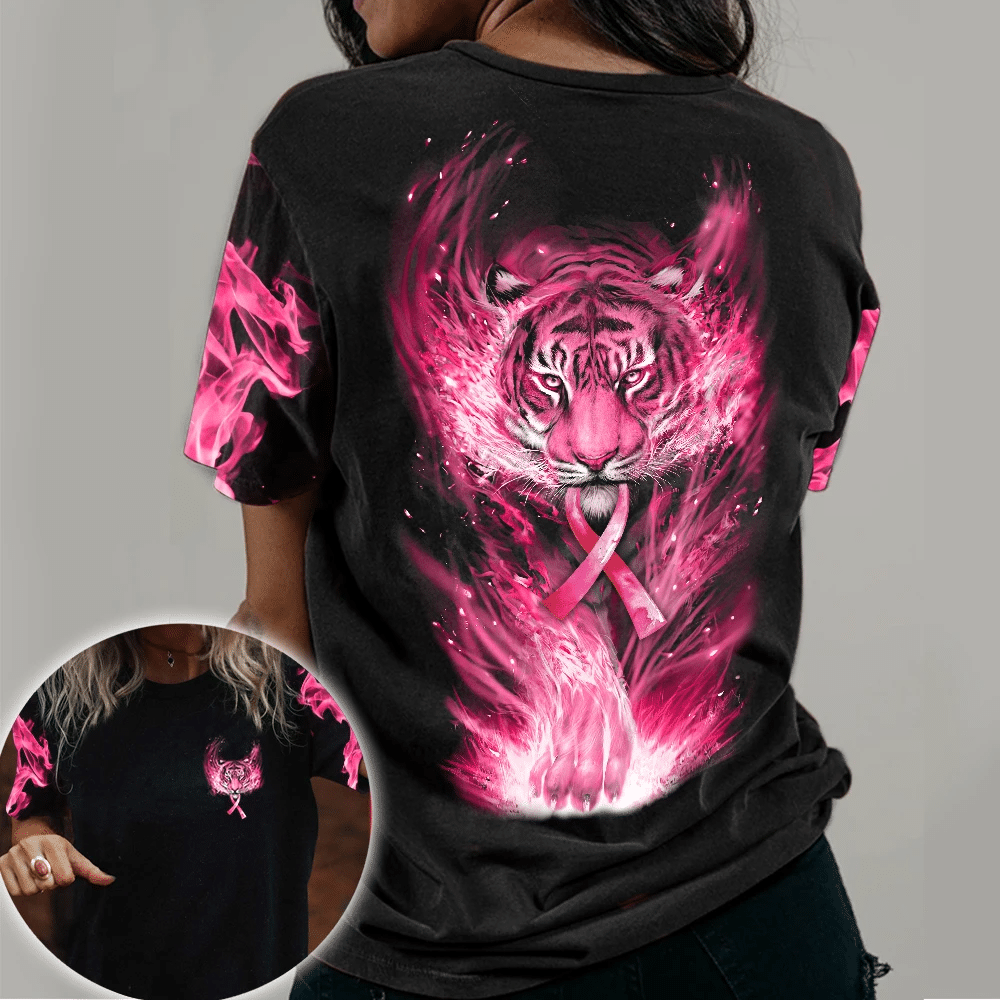 Breast Cancer Awareness Tiger - Breast Cancer Awareness All Over T-shirt and Hoodie 0822