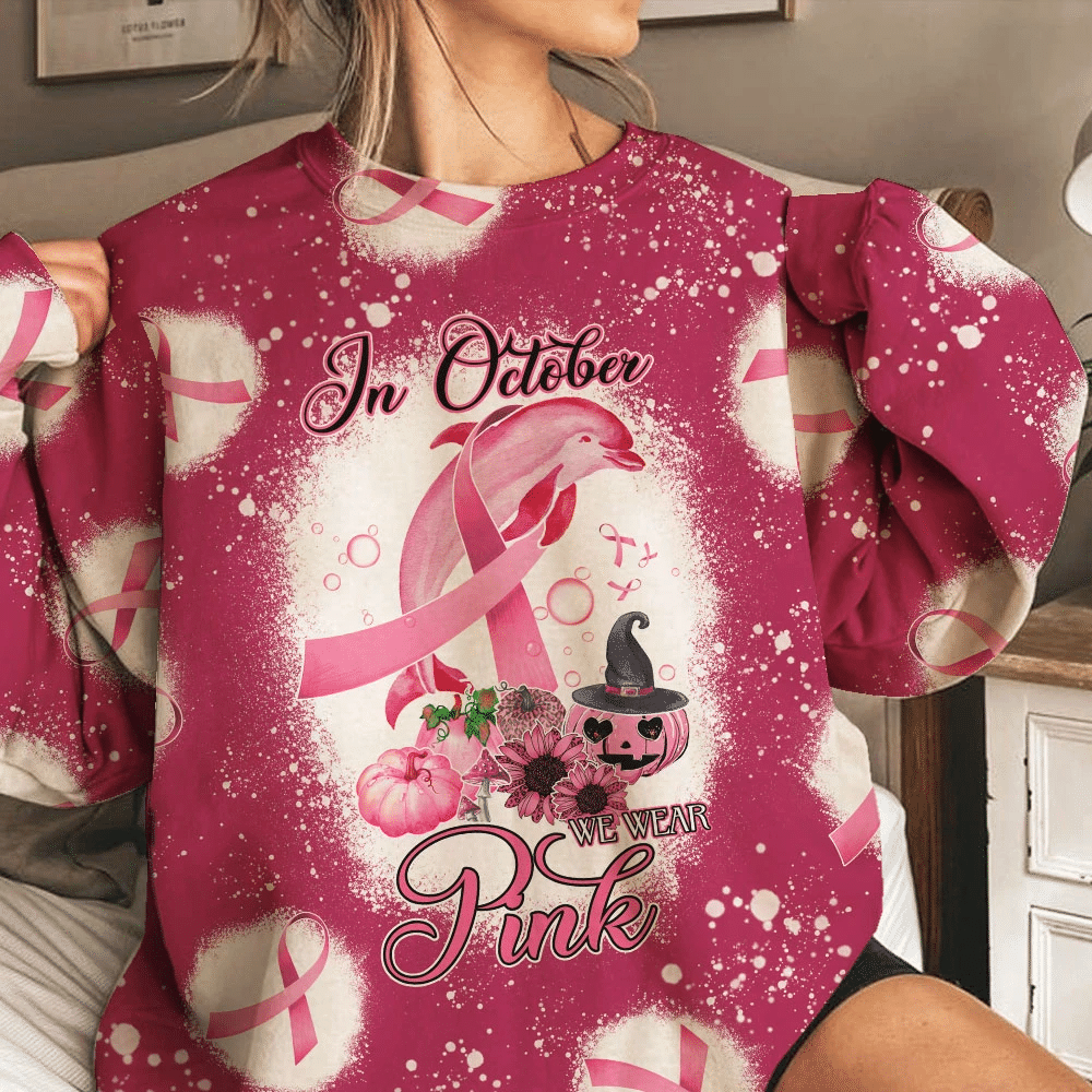 En octobre, on porte du rose - T-shirt et sweat à capuche pour la sensibilisation au cancer du sein 0822