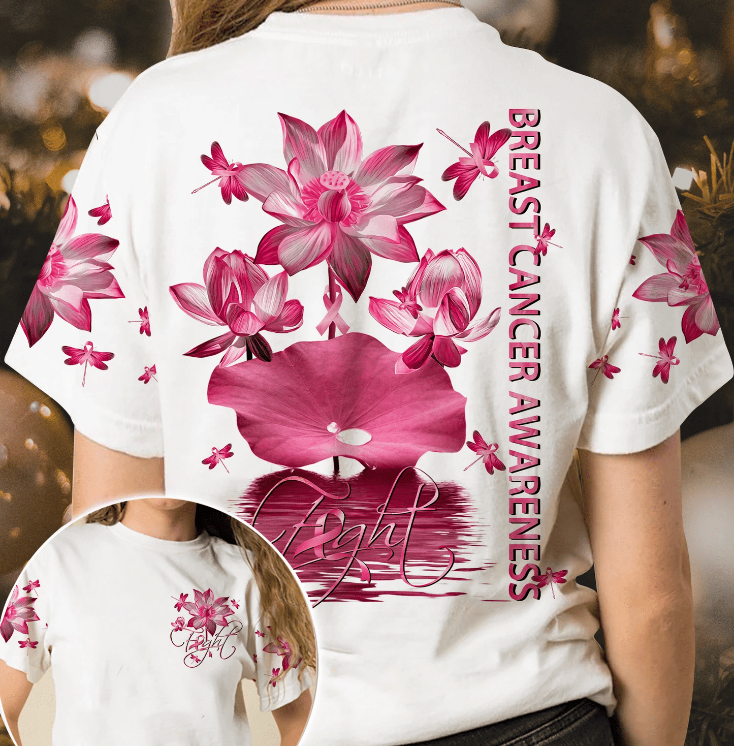 Pink Lotus Faith – T-Shirt und Hoodie zur Sensibilisierung für Brustkrebs (0822)