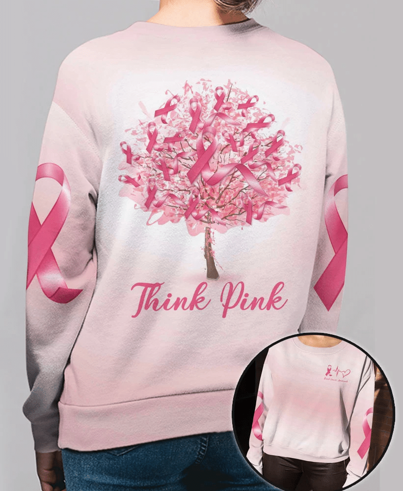 Think Pink - Breast Cancer Awareness All Over T-shirt and Hoodie 0822