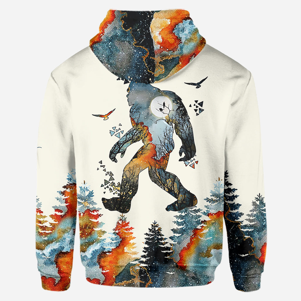 Bigfoot In To The Forest I Go - Personalized Camping Hoodie and Leggings