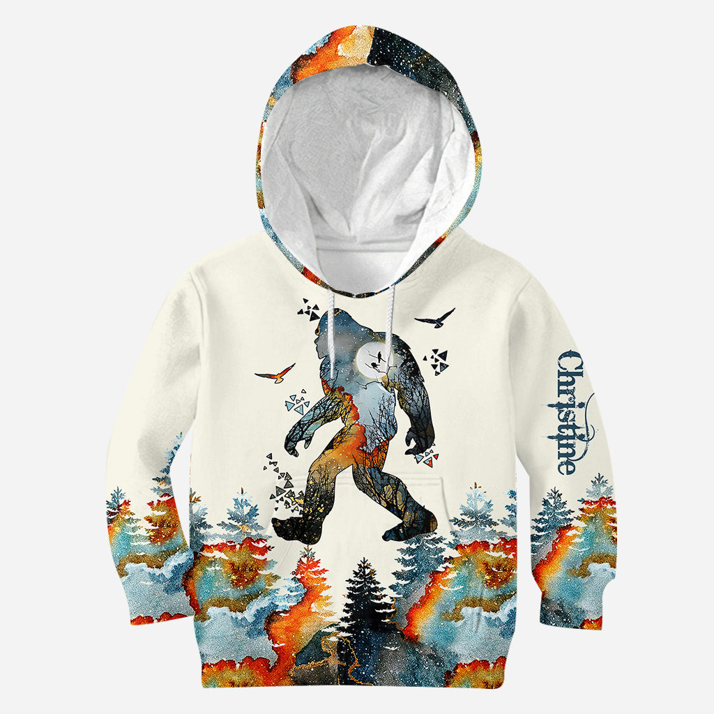 Bigfoot In To The Forest I Go - Personalized Camping Hoodie and Leggings