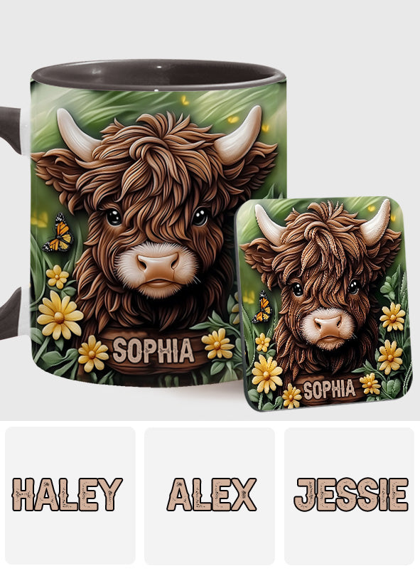 Mug personnalisé « Bébé vache des Highlands »