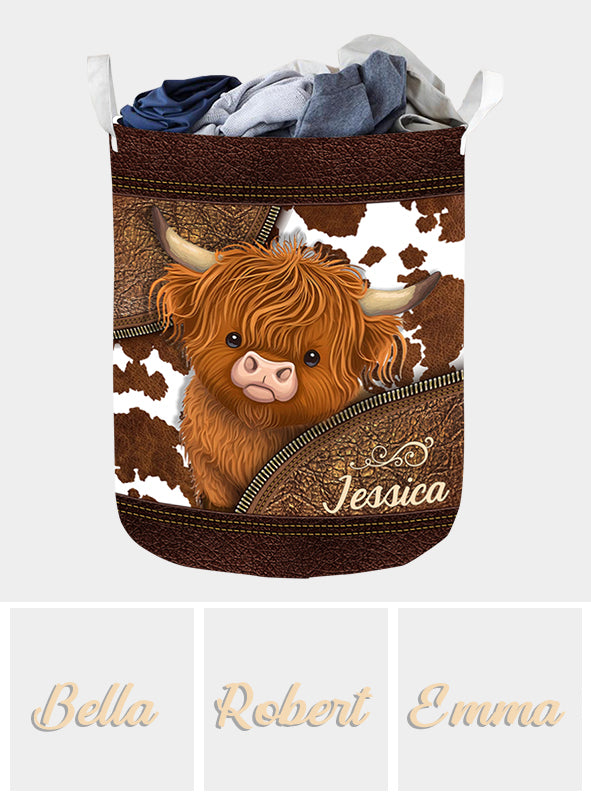 Love Highland Cows - Personalized Storage Basket