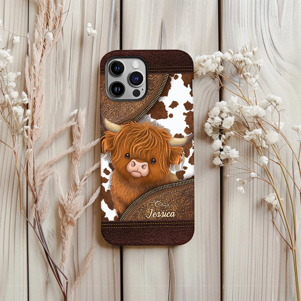 Just A Girl Who Loves Highland Cow - Personalized Full Print Phone Case