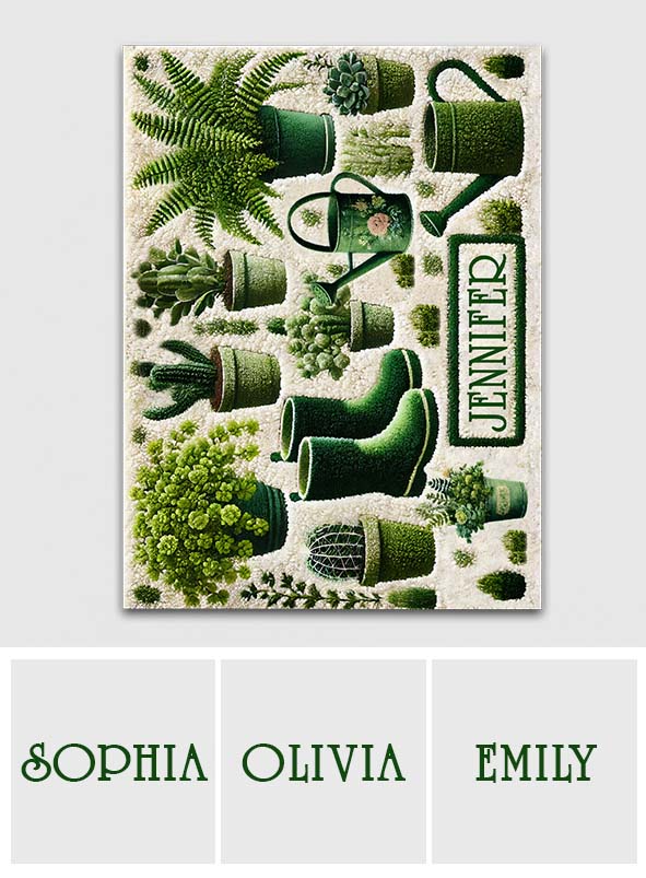 Beautiful Plants - Personalized Gardening Rug