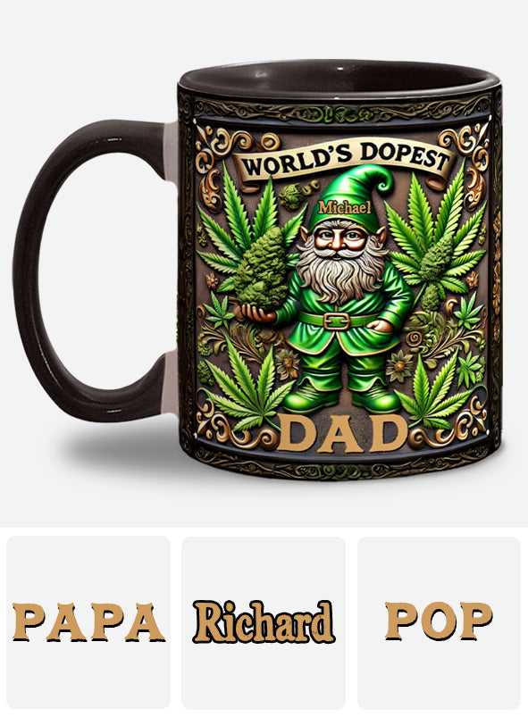 World's Dopest Dad - Personalized Weed Accent Mug