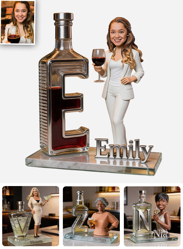 Personalized Wine Loving Latina Mom Custom Shaped Acrylic Plaque - Unique Home Bar Desk Decor Gift for Wine Enthusiast Mom