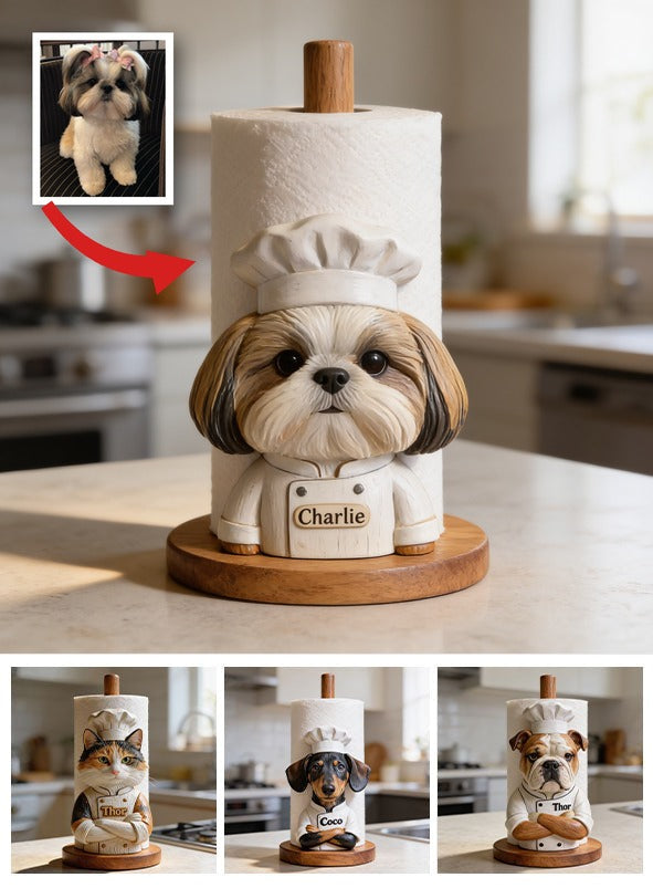 Support de Serviettes en Papier Personnalisé Shih Tzu Chef