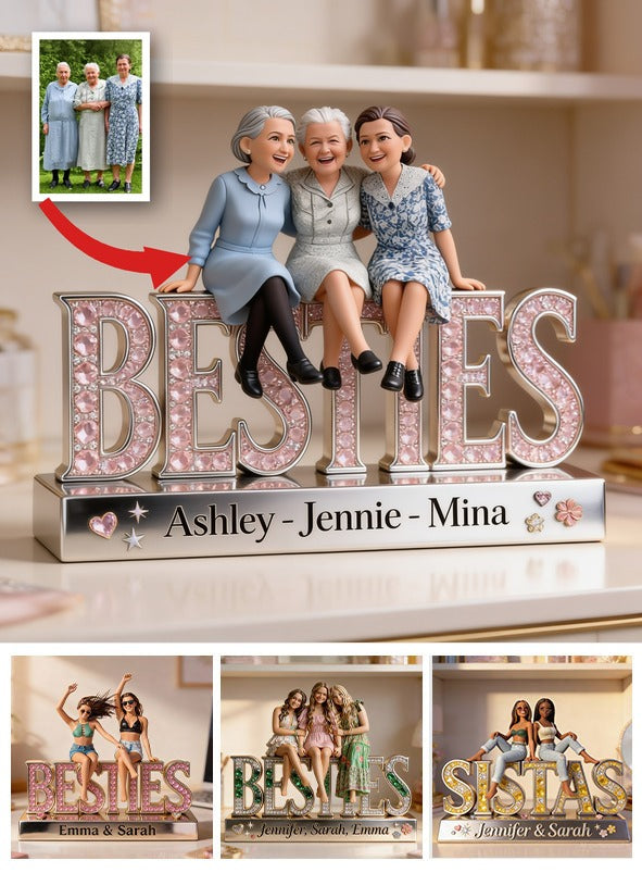 Personalized Older Besties Custom Shaped Acrylic Plaque Best Friend Gift