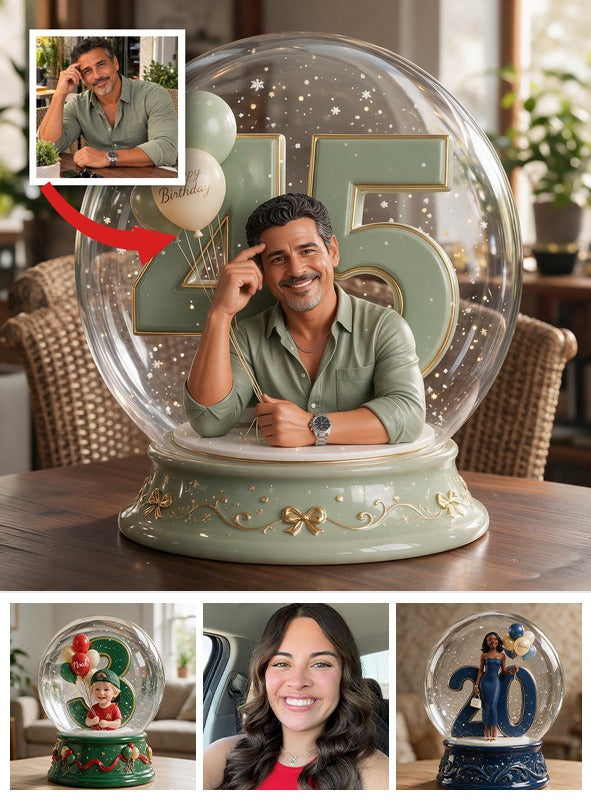 Plaque en acrylique personnalisée pour le 45e anniversaire d'un homme latino d'âge moyen