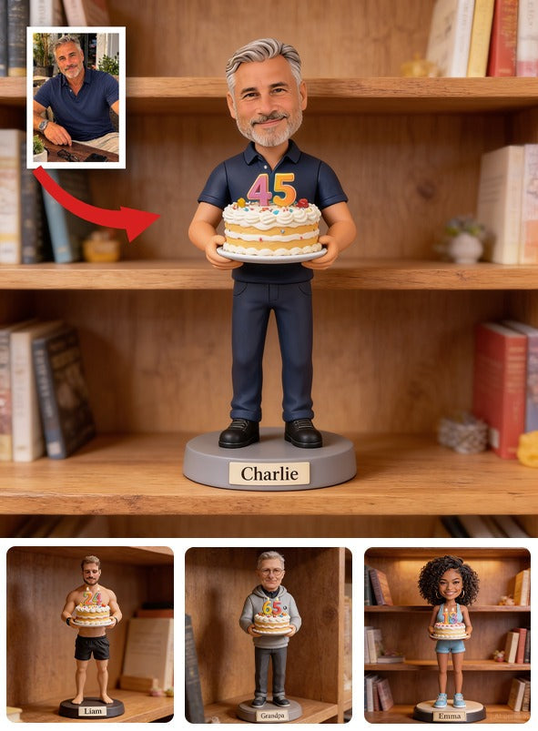 Personalized 45th Birthday Middle-Aged Man Custom Shaped Acrylic Plaque