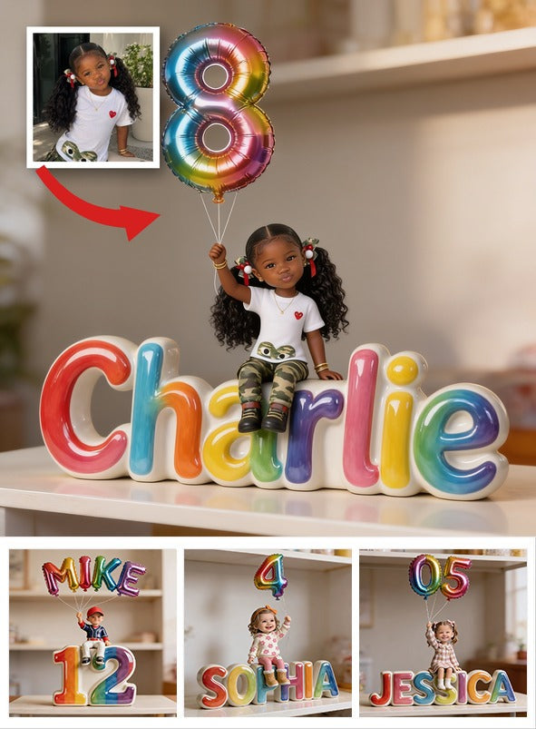 Plaque Acrylique Personnalisée Anniversaire Fille Noire Cadeau Enfant