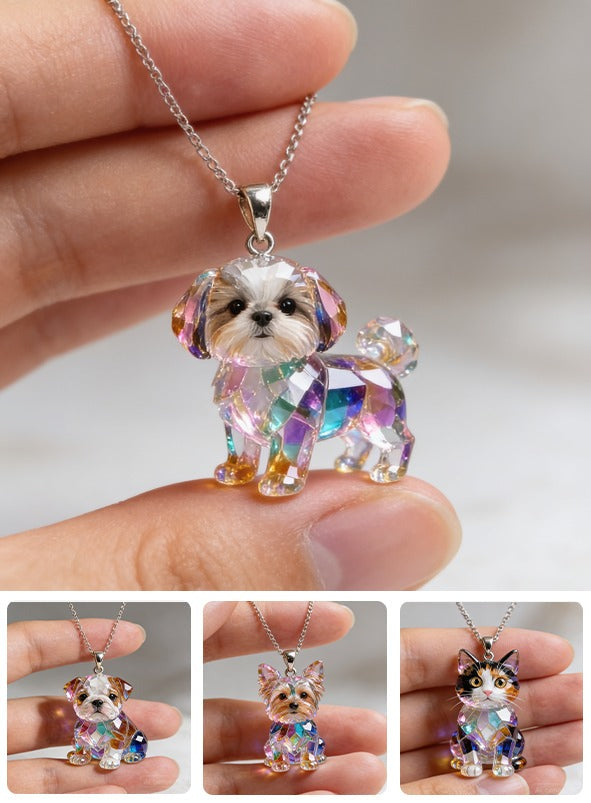 Custom Photo Shih Tzu Acrylic Pendant Necklace Pet Lover Gift