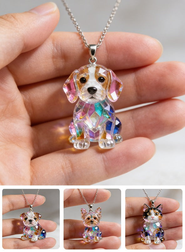 Custom Photo Tricolor Adult Beagle Acrylic Pendant Necklace Dog Lover Gift