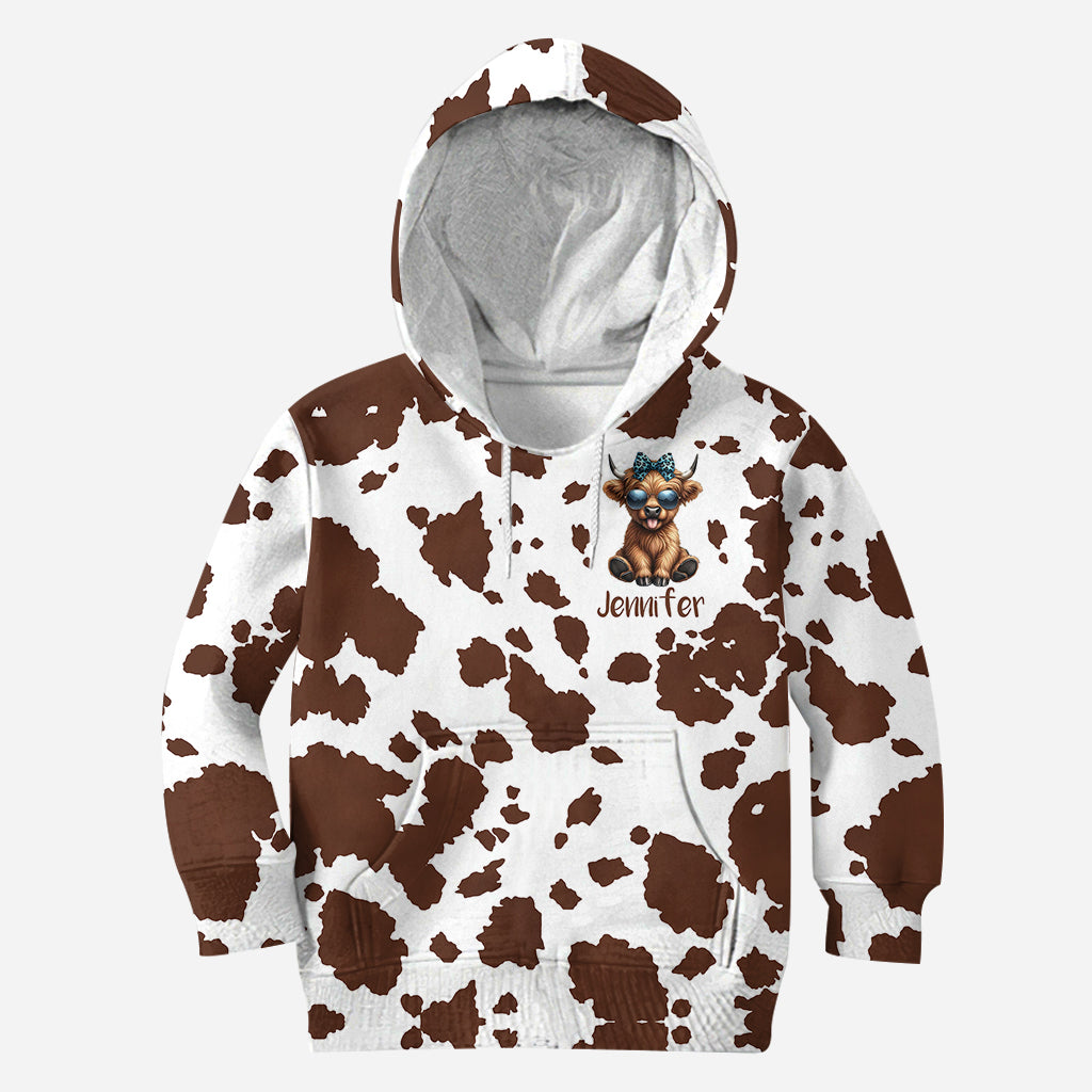 Rock Paper Scissors - Personalized Highland Cow Hoodie and Leggings