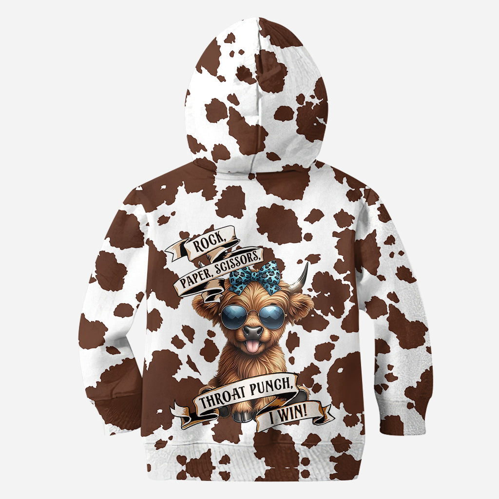 Rock Paper Scissors - Personalized Highland Cow Hoodie and Leggings