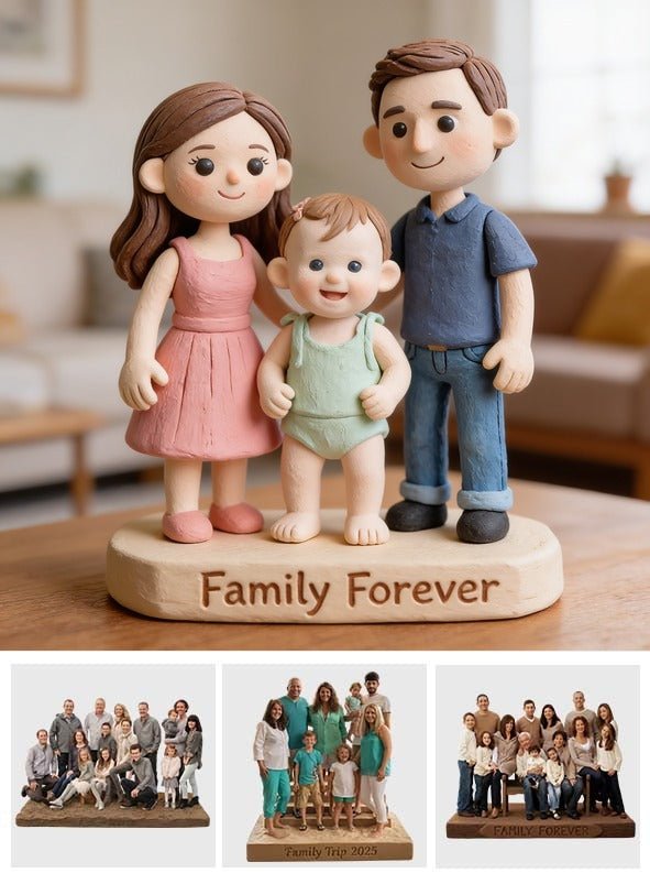 Personalized Family Of Three Custom Shaped Acrylic Plaque Home Decor Keepsake