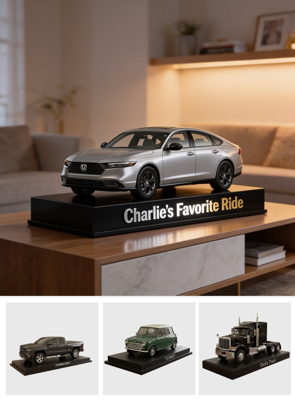 Personalized Silver Gray Honda Accord Custom Shaped Acrylic Plaque Car Lover Gift