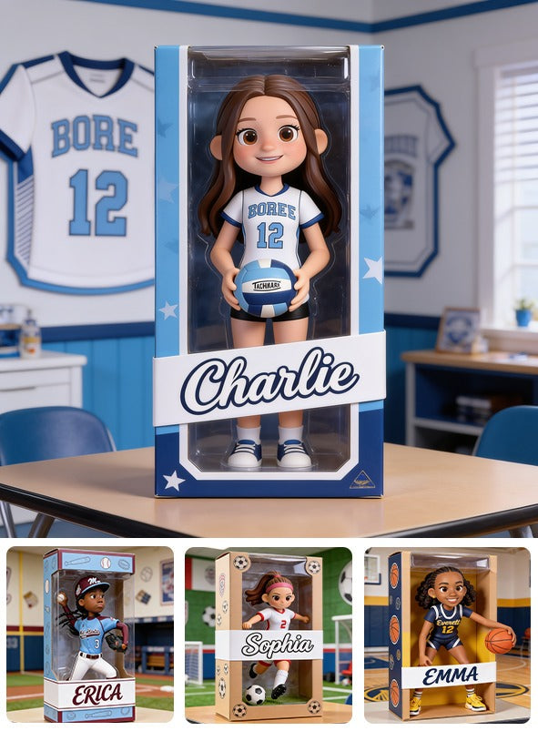 Personalized Female Youth Volleyball Player Custom Shaped Acrylic Plaque Sports Gift