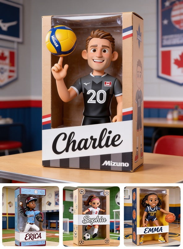 Personalized Latino Man Volleyball Player Custom Shaped Acrylic Plaque Sports Gift