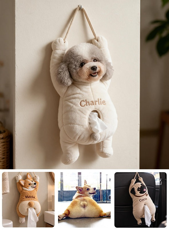 Personalized Curly Fur Poodle Hanging Pull-Out Organizer Dog Lover Home Decor