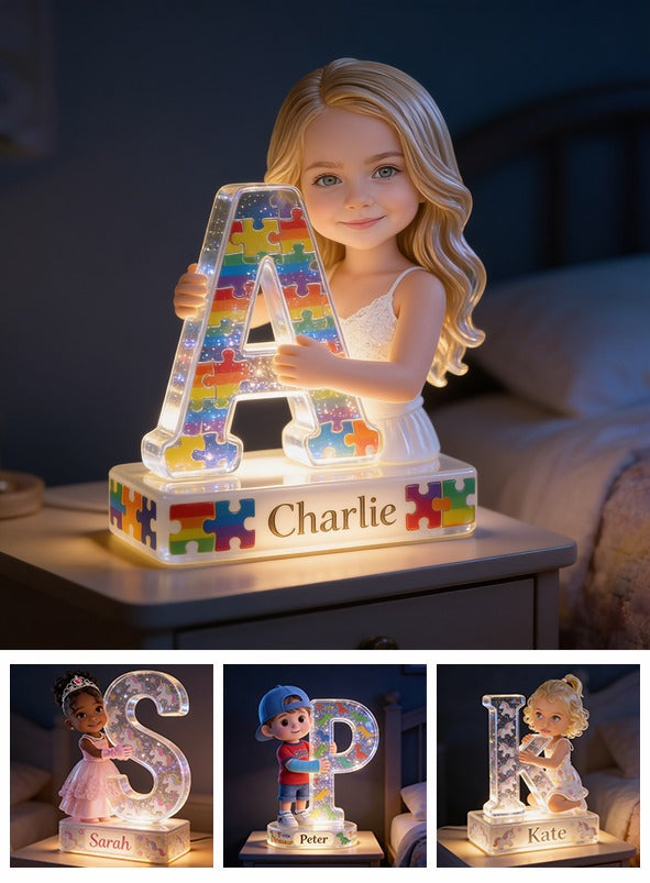 Personalisierte LED Nachtlicht für Mädchen - Geschenk für Kinderzimmer