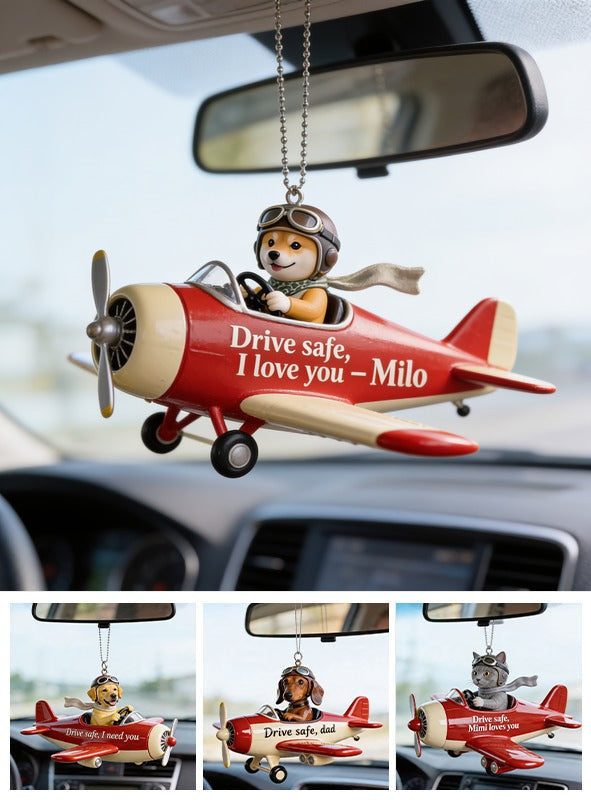 Custom Photo Tan & White Adult Shiba Inu Car Ornament Dog Lover Gift