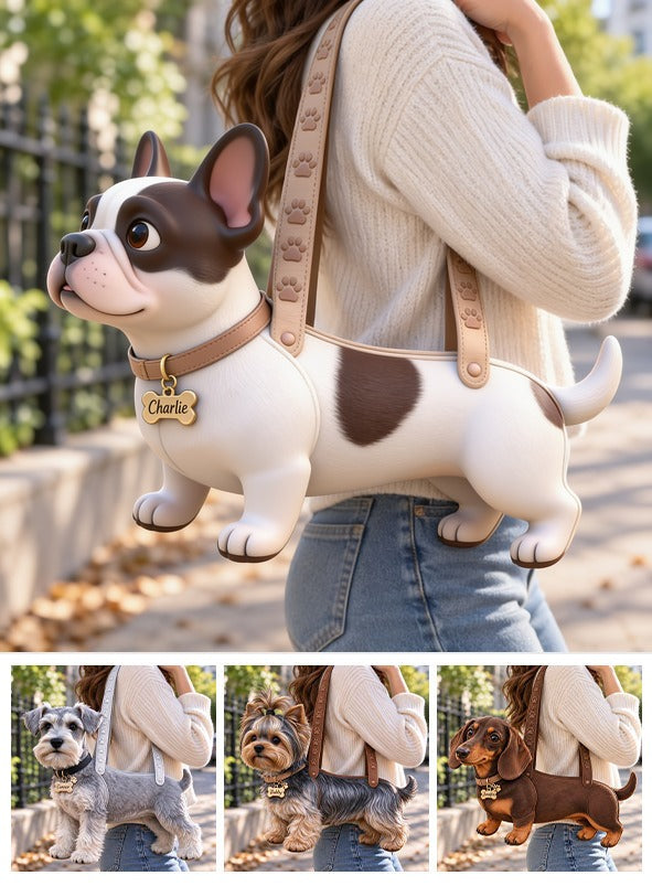 Personalisierte Schwarz-Weiß Französische Bulldogge Form Tote Bag Geschenk für Tierliebhaber