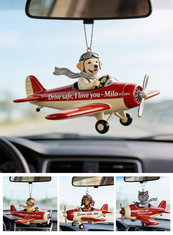 Custom Photo Adult Yellow Labrador Retriever Car Ornament, Pet Lover Gift