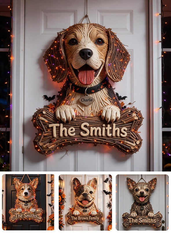 Personalized Halloween Tricolor Adult Beagle LED Light Acrylic Sign