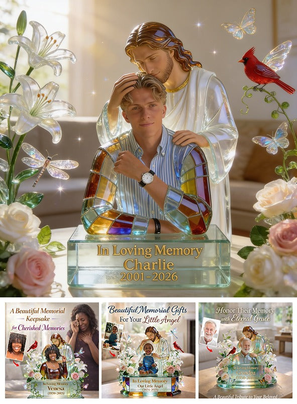 Personalized In Loving Memory Man Custom Shaped Acrylic Plaque Memorial Gift