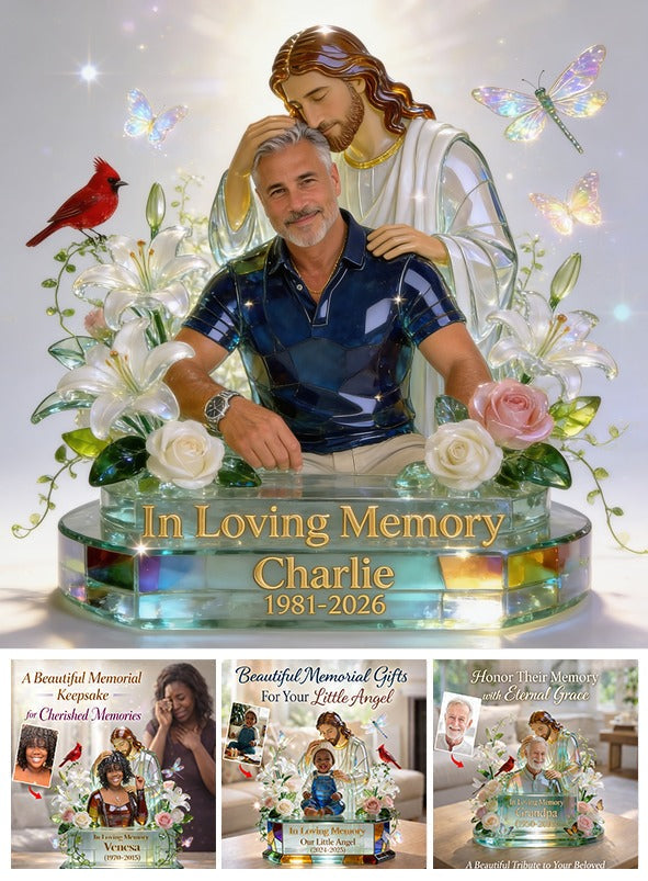 Personalized In Loving Memory Middle-Aged Man Acrylic Plaque Memorial Gift for Dad Husband