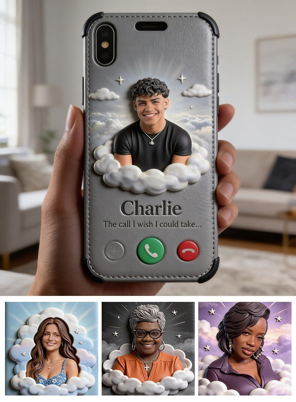 Personalized Latino Man Memorial Leather Phone Case Remembrance Gift