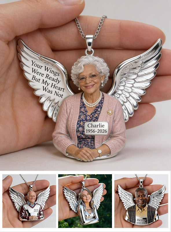Personalized Older Black Woman Grandma Memorial Metal Pendant Necklace