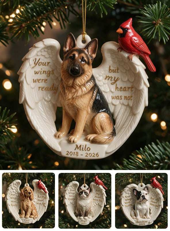 Personalized Custom Photo Black & Tan Adult German Shepherd Memorial Ceramic Ornament