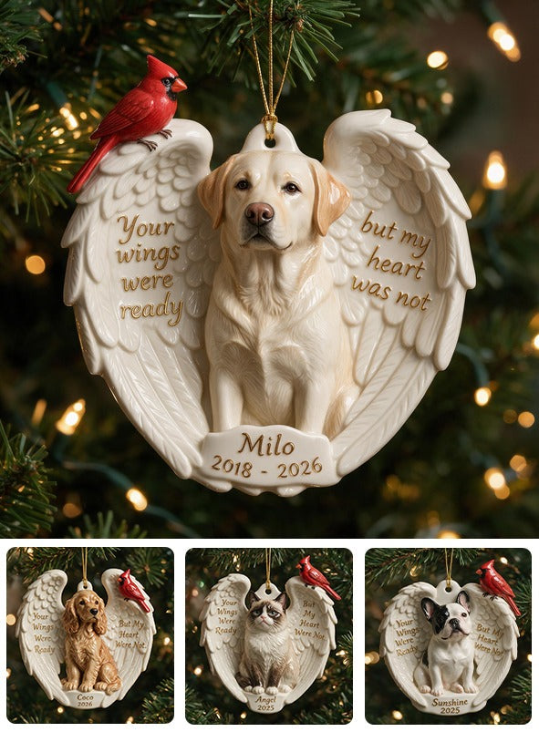 Personalized Custom Photo Yellow Labrador Retriever Memorial Ceramic Ornament Pet Keepsake
